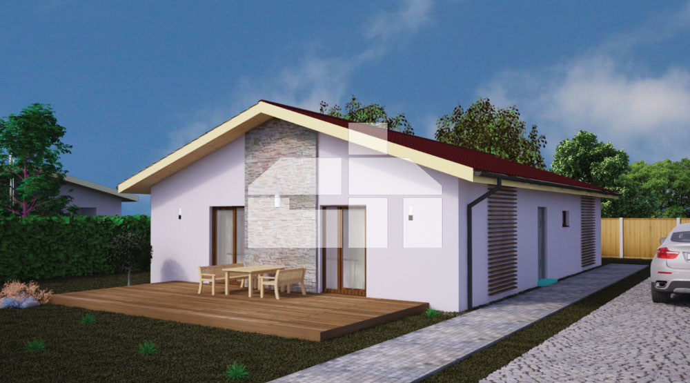 Négyszobás, téglalap alapú bungaló - sz.39