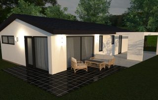 Kétszobás kerámiai bungaló egy hálószobával - sz.93