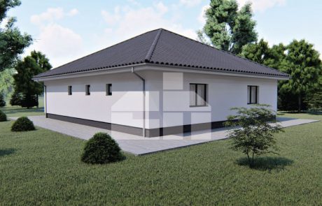 Nagyméretű, 5 szobás bungaló kontyolt tetővel - sz.74