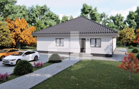 Nagyméretű, 5 szobás bungaló kontyolt tetővel - sz.74